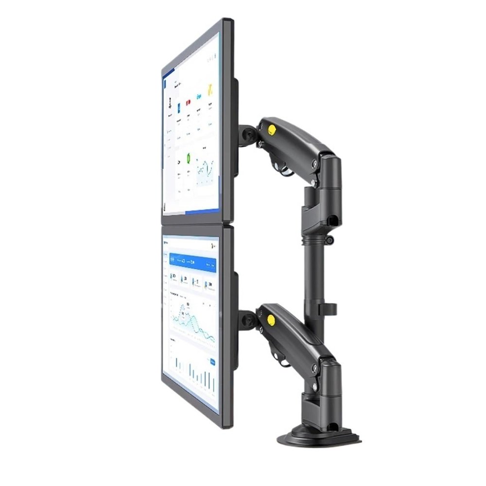 AVXANKTG H180 22-inch-32-inch Dual Monitor Desk Stand arm Gas Spring Full-Motion LCD TV Installation 2-12 kg Double arm clamp Bracket(Color:H180)
