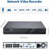 ONWOTE 16 Channel 12MP NVR Security Camera System 4TB (14) Wired PoE IP Cameras view 4