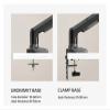 AVXANKTG F160 Gas Spring 17"-27" 30" Dual Monitor Stand Arm Desktop 360 Rotating Computer Stand 2-9KG Monitor Stand USB3.0 Port(Color:with Cable Cover) view 4