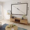 NIERBO Double Layer Projector Screen 180 inch 16:9 Portable Projection Movie Screen 3D with Less Light Transmission for Home Theater Outdoor Indoor Office with 20 Nails view 3
