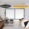 NIERBO Double Layer Projector Screen 180 inch 16:9 Portable Projection Movie Screen 3D with Less Light Transmission for Home Theater Outdoor Indoor Office with 20 Nails view 4
