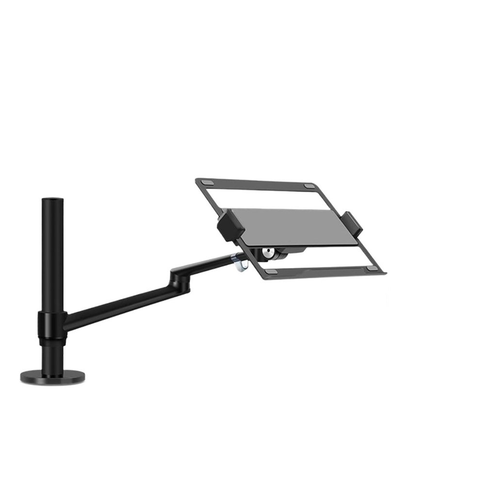 WPTGODGB OL-1S Dual-Purpose Aluminum Height-Adjustable 12-17-inch Laptop Stand + VESA Monitor mounting Head 75/100 mm Load 8 kg(Color:Silver)