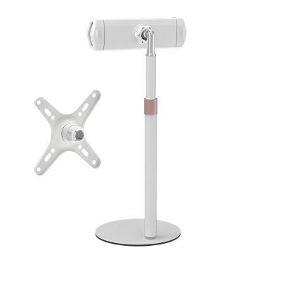 AVXANKTG VESA Monitor Desktop Mount Single Monitor Stand Free-Standing Suitable for 13-inch to 18-inch Computer Screens, Height Adjustable(Color:2 in 1-White)
