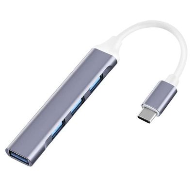 4 Port Type-C/USB Hub USB3.0 USB Splitter OTG Adapter Hub USB Power Adapter Splitter USBC Hub for Mouse Keyboard U Disk (Color : Type-c Interface)
