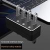 Aluminum Alloy 4 Port USB 3.0 Hub Sub-Control Switch HUB 60/120cm Cable Upto 5Gbps Splitter (Color : Black) view 3