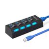 USB 3.0 Hub USB Hub 3.0 Multi USB Splitter 3 Hab Use Power Adapter 4 Port Multiple Expander USB3 Hub with Switch for PC view 1
