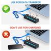 USB 3.0 Hub USB Hub 3.0 Multi USB Splitter 3 Hab Use Power Adapter 4 Port Multiple Expander USB3 Hub with Switch for PC view 3
