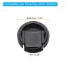 PATIKIL 25mm Lens Cap, 4 Pack Sides Pinch Snap Camera Lens Cover for Front Lens with Cloth, Suitable for 25mm Thread Universal DSLR Lenses, Black for Nikon, for Fujifilm, for Pentax view 2
