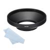 PATIKIL 37mm Lens Hood, Wide Angle Matte Surface Anti-Reflective Inside Hood with Cleaning Cloth for Camera Lens, Black for Nikon, for Fujifilm, for Pentax, for Leica view 1