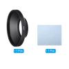 PATIKIL 37mm Lens Hood, Wide Angle Matte Surface Anti-Reflective Inside Hood with Cleaning Cloth for Camera Lens, Black for Nikon, for Fujifilm, for Pentax, for Leica view 3