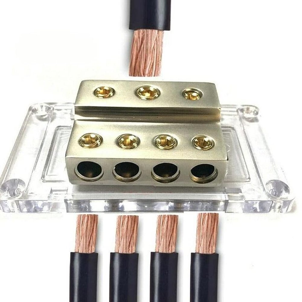 1pcs One Out of Four Ground Box Automotive Electronic Parts Cable Power Ground Distribution Block Car Hub Car Junction Box