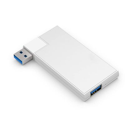 180 Degree Rotation USB 3.0 HUB Super Speed External 4 Port USB Splitter Port Air Laptop PC Computer USB Hub (Color : White)