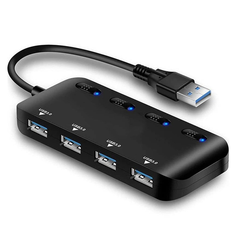 USB3.0 Hub,4 Port High Speed Splitter Micro USB Hub Tablet Laptop Computer Notebook