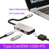 USB Type C 3.1 to HDMI-Compatible USB 3.0 Dock Hub 3 in 1 USB C Adapter 4K Video PD Charge Converter view 3