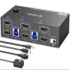 8K HDMI KVM Switch 2 Monitors 2 Computers 8K@60Hz 4K@144Hz, MLEEDA USB 3.0 Dual Monitor KVM Switch for 2 Computer Share 2 Monitor and 4 USB3.0 HUB,Wired Remote,12V Power Adapter and USB Cable Included view 1