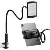 FlyCoco Gooseneck Tablet Stand Holder, [Upgraded] Mount Holder Clip with Flexible Long Arm for Bed, Compatible with iPad Pro Air/iPhone/Kindle Fire/Switch or Other 4-13" Device, Black view 1