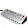 Aluminum Alloy 8-Port USB3.0 Splitter 4 Port Laptop Extended USB HUB 4 Port Fast Charging Adapter External 12V 4A Power Supply