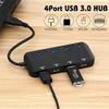 USB 3.0 HUB 4 Ports Fast Speed Thin USB3.0 Splitter Cable LED Indicator Seperate Switches for PC Mouse Keyboard Computer view 2