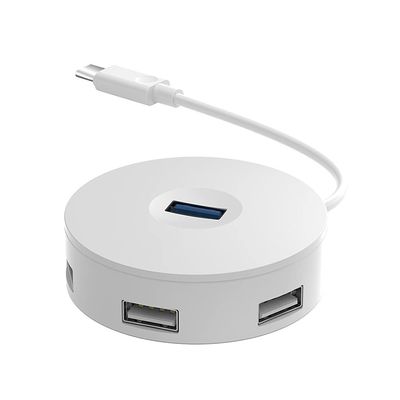 USB HUB USB 3.0 USB 2.0 USB C HUB HUB 4 Port Computer Accessories USB Adapter (Color : White)