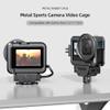 Andoer Vlog Metal Video Cage Action Camera Case Protective Cover with Cold Shoe Mount Extension Accessory Replacement for GoPro Hero 12/11/10/9, enhanced version view 2