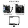 Andoer Vlog Metal Video Cage Action Camera Case Protective Cover with Cold Shoe Mount Extension Accessory Replacement for GoPro Hero 12/11/10/9, Simple Version view 2