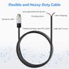 RCA Speaker Cable (2 Pack 20AWG 10 feet), Bare Wire to RCA Female Plug Jack Connector Adapter, Repair Audio Speaker Cords view 2