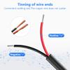 RCA Speaker Cable (2 Pack 20AWG 10 feet), Bare Wire to RCA Female Plug Jack Connector Adapter, Repair Audio Speaker Cords view 3