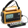 Emergency Radio12000mAh, Weather Radio 6 Ways Powered, Solar Hand Crank Radio Flashlight Cell Phone Charger, AUTO NOAA AM/FM/SW Portable Radio Rechargeable, Reading Lamp, SOS Alarm for Emergencies view 1