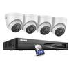 ANNKE 5MP Home Security Camera System, 12MP H.265+ NVR for 24/7 Reocrding, 4pcs 5MP 3K PoE IP Turret Camera Wired, Human&Vehicle Detection, IP67 Waterproof, Color Night Vision, 3TB HDD Included view 1
