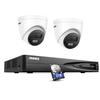 ANNKE 12MP PoE Security Camera System, 8CH NVR, 2pcs 12 Megapixel UHD PoE Surveillance IP Turret Camera with Smart Dual Light, Human&Vehicle Detection, Color Night Vision, 2TB HDD Included view 1