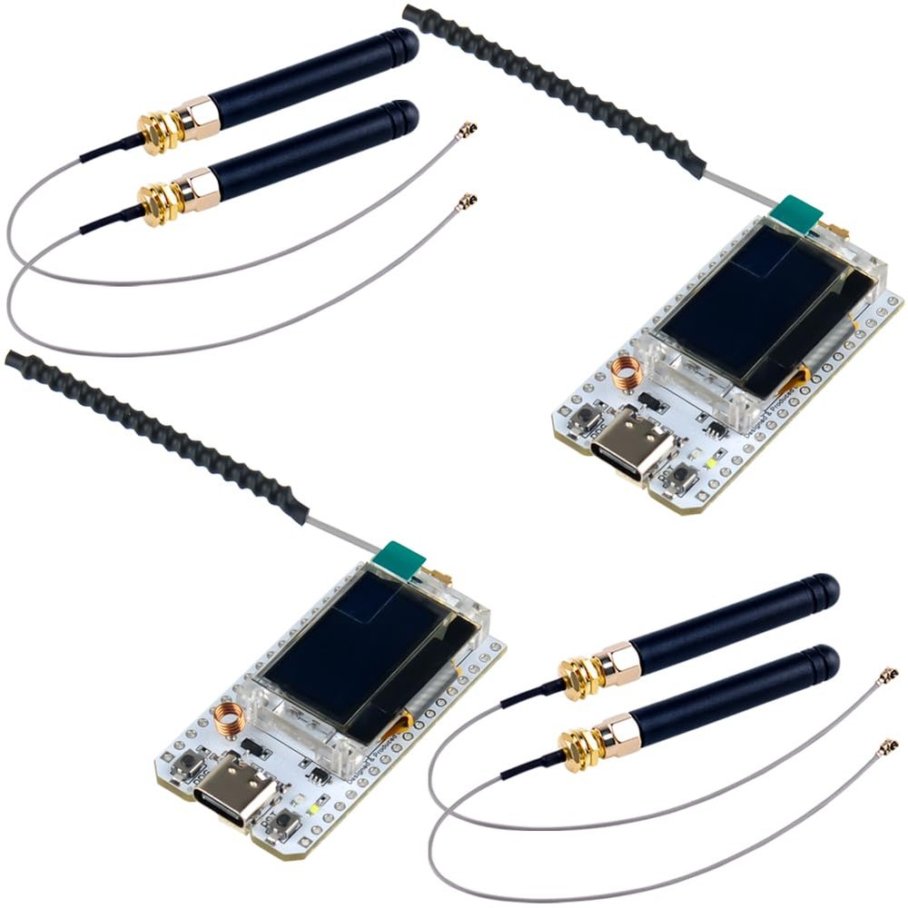 DIYmalls 915MHz LoRa 32 V3 with IPEX Antenna + 915 LoRa Antenna