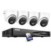 ANNKE 12MP PoE Security Camera System, 8CH NVR, 4 x 12MP UHD PoE Surveillance IP Turret Camera with Smart Dual Light, Human&Vehicle Detection, Color Night Vision, IP67, 8TB HDD Included view 1
