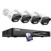 ANNKE 12MP PoE Security Camera System, 8CH NVR, 4X 12 Megapixel UHD PoE Surveillance IP Camera with Human&Vehicle Detection, Smart Dual Light, Color Night Vision, 1TB HDD Included view 1