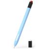 AKABEILA iPencil Case Compatible with Apple Pencil 2nd Gen, Ultra Light Silicone Pen Skin Cover with 2 Nib Covers Protective Skin Case Non-Slip Smooth Grip Holder Retro Sky Blue view 1
