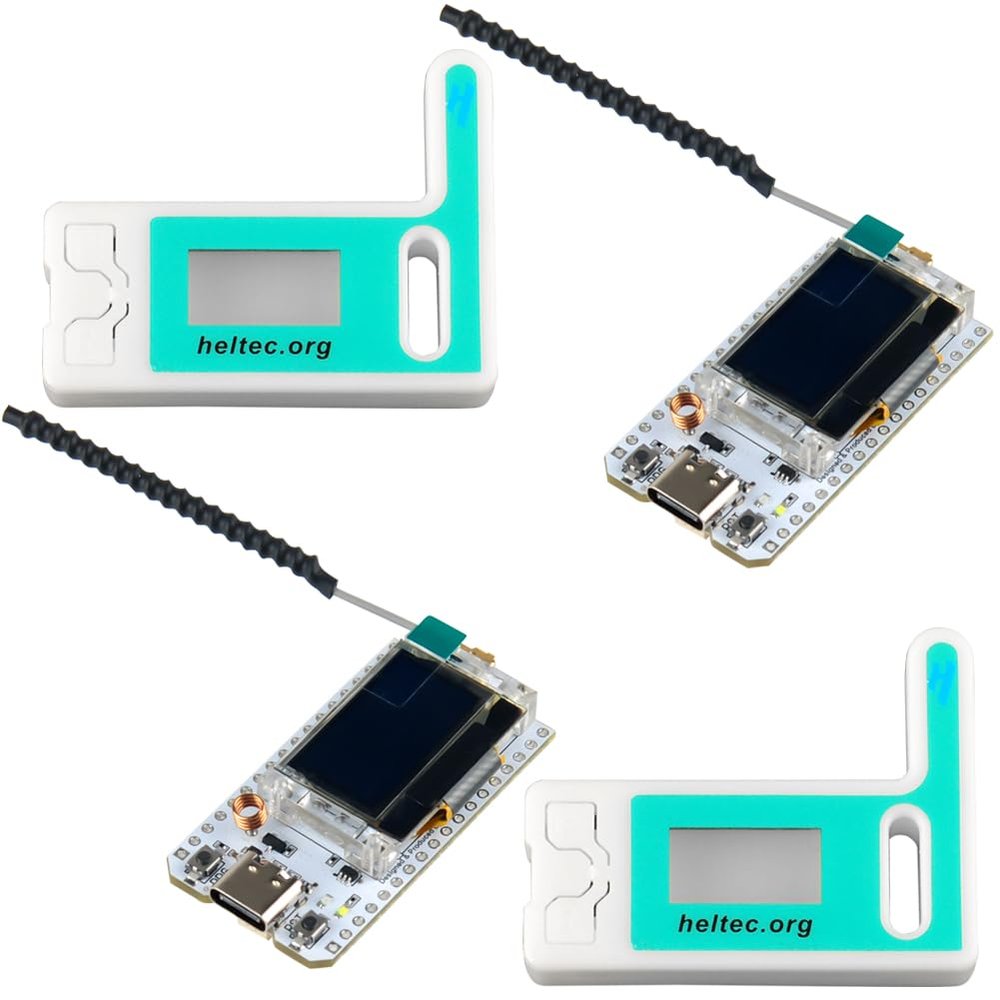 DIYmalls 2pcs 915MHz LoRa 32 V3 with IPEX Antenna + 2pcs LoRa V3 Case