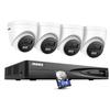 ANNKE 12MP PoE Security Camera System, 8CH NVR, 4 x 12MP UHD PoE Surveillance IP Turret Camera with Smart Dual Light, Human&Vehicle Detection, Color Night Vision, IP67, 2TB HDD Included view 1