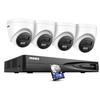 ANNKE 12MP PoE Security Camera System, 8CH NVR, 4 x 12MP UHD PoE Surveillance IP Turret Camera with Smart Dual Light, Human&Vehicle Detection, Color Night Vision, IP67, 1TB HDD Included view 1