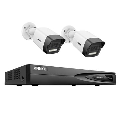ANNKE 12MP PoE Security Camera System, 8CH NVR, 2pcs 12 Megapixel UHD PoE Surveillance IP Camera with Smart Dual Light, Human&Vehicle Detection, Color Night Vision, No HDD Included