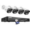 ANNKE 12MP PoE Security Camera System, 8CH NVR, 4X 12 Megapixel UHD PoE Surveillance IP Camera with Human&Vehicle Detection, Smart Dual Light, Color Night Vision, 4TB HDD Included view 1