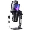 COMICA Ejoy Uni PRO(D) USB Wireless Gaming Microphone with Noise Cancellation, RGB Lights, Monitoring, Muting, Streaming Mic for Computer, PS5, PS4, Streaming, Podcast, Chat, Twitch, Discord(Black) view 1