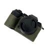 Andoer Portable Camera Protective Case Retro Style Camera Case Carry Bag Opening Bottom Design with Shoulder Strap Replacement for Fujifilm XS20/X-S20 Camera, Green view 3