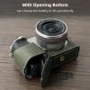 Andoer Portable Camera Protective Case Retro Style Camera Case Carry Bag Opening Bottom Design without Shoulder Strap Replacement for Sony A6400/A6300/A6100/A6000 Camera, Green view 3