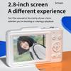 Andoer Compact Digital Camera, 4K 48MP Photo Camera 2.8 Inch Digital Camera AF Auto Focus with 16X Zoom, Rechargeable Camera for Kids, Beginners, Adults, Pink view 3