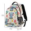 ALAZA Cute Cartoon Little Elephant Little Daisy Backpacks Travel Laptop Daypack School Book Bag for Men Women Teens Kids view 3