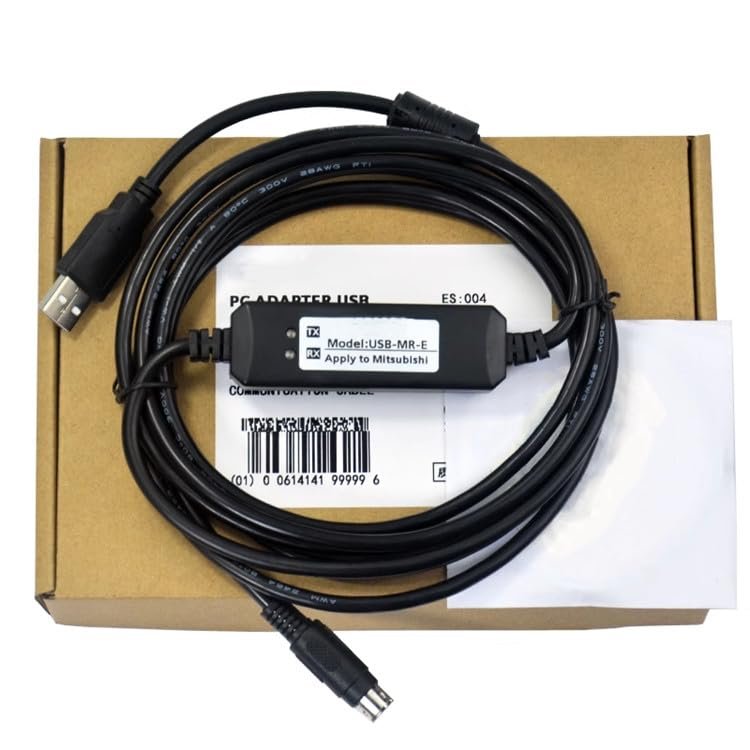 USB-MR-E Applicable Servo Debugging Cable Programming Cable Download Data Cable Computer USB Port Communication Cable Dual Chip Design Industrial Grade 3 Meter