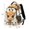 ALAZA Cute Baby Giraffe Face Pattern Backpacks Travel Laptop Daypack School Book Bag for Men Women Teens Kids view 3