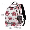 ALAZA Graphics Red Lips Lips on White Background Backpacks Travel Laptop Daypack School Book Bag for Men Women Teens Kids view 3