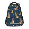 ALAZA Deer Night Background and Moon Stars Backpacks Travel Laptop Daypack School Book Bag for Men Women Teens Kids view 1