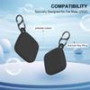 FGERWZ [2 Pack] Silicon Case for Tile Mate 2022 Tracker with Keychains, Tile Mate Holder Anti Lost Hidden Full Cover, Waterproof Tile Mate Case for Keys, Bags, Cat Dog Collar Holder (Black+Black) view 2