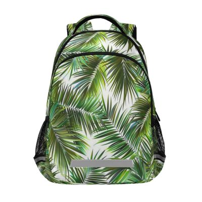 ALAZA Green Palm Leaves Backpacks Travel Laptop Daypack School Book Bag for Men Women Teens Kids